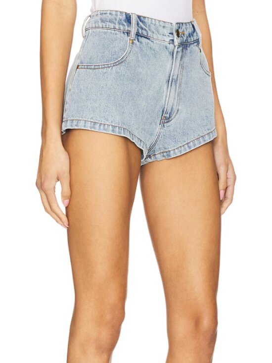 Amanda Uprichard Caresse Denim Shorts Size S Destiny Wash - Picture 3 of 9